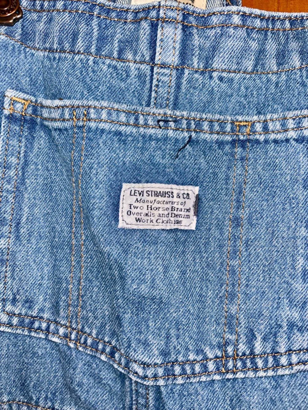 Levi's Light Blue Denim Wide-Leg Women's Overalls - Picture 8 of 9